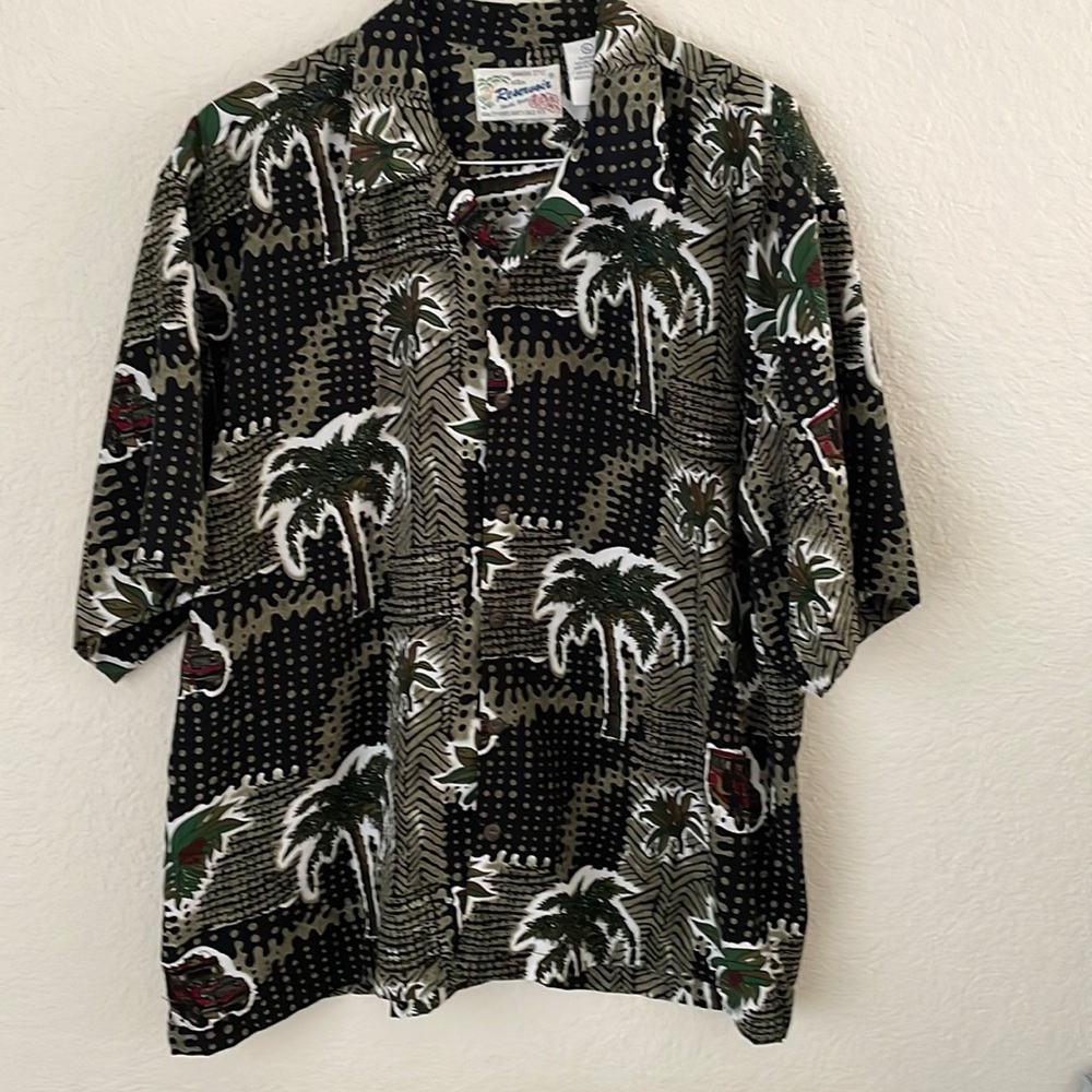 Reservoir World Wide Hawaiian Style Men’s Short Sleeve Button Up Shirt Size XL